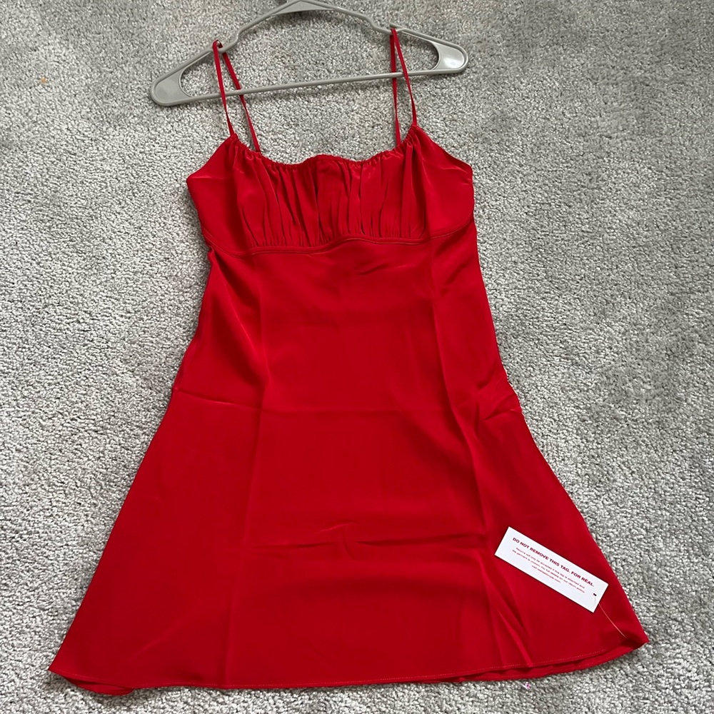 NWT Realisation Par the Lilou milkmaid dress in real red size m